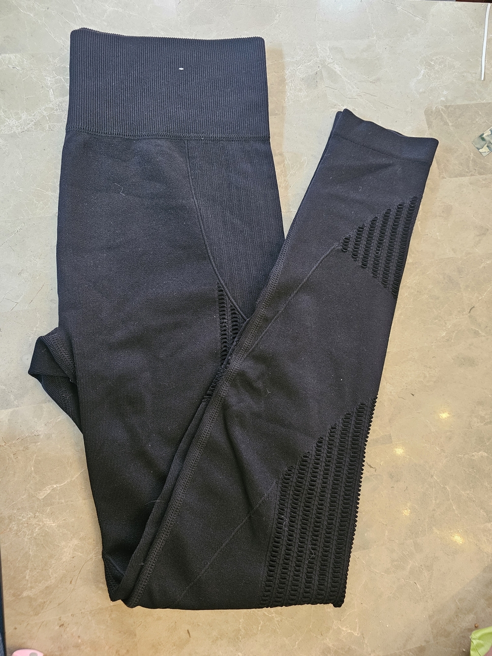 Forever 21 Black Ribbed Waist Leggings